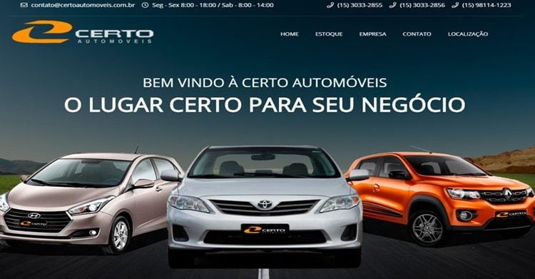 Certo Automóveis - Site
